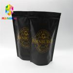Stand Up Plastic Pouches Packaging Coffee Bag With Zipper And Valve for sale
