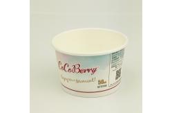 China Disposable Ice Cream Paper Cup With Lid Leakproof Custom Bowls 3oz 85ml supplier