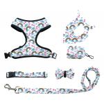 Personalized Custom Dog Cat Harness Sets Adjustable No Pull Luxury Designer Collar and Leash Set with Custom Colors for sale