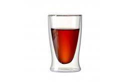China Hand Blown Insulated 250ml Double Wall Glass Cup supplier