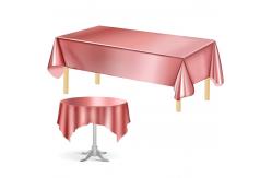 China Pink Not Fade Waterproof Dining Printed Tablecloth Customized Size supplier