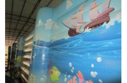 China Digital Paintingbounce House Indoor Playground , Undersea World Blow Up Playhouse supplier