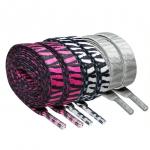Flat Twisted Rope Shoe Strings Knitted 1cm Flat Boot Laces Printed for sale