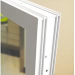 80mm Touch Lock Fiberglass Net Double Sliding Window UPVC With Single Glass