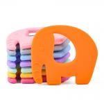 Orange Babies Silicone Teether Elephant Teether Food Grade for sale