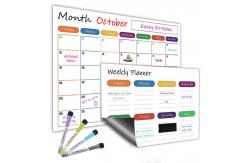 China Magnetic Dry Erase Reusable Daily Weekly Monthly Planner Set 17x11'' A3 A4 Custom supplier