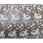 125cm Polyester White Embroidered Mesh Lace Fabric For Wedding Dress Wholesale for sale