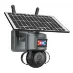 3mp Wireless Surveillance PTZ IP Camera Solar Powered Battery for sale