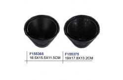 China 9 Inch Black Melamine Rice Bowl in Glaxy Series with Custom Pattern supplier
