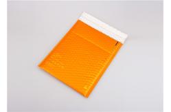 China Orange Metallic Padded Envelopes Custom Bubble Mailers 35x330mm #H Eco Friendly supplier
