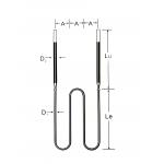 W Shaped MoSi2 Heating Element 220V 380V Moly Disilicide For Vacuum Furnace for sale