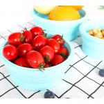 Custom Round Collapsible Food Storage Containers Silicone Bento Lunch Box