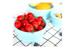 China Custom Round Collapsible Food Storage Containers Silicone Bento Lunch Box supplier