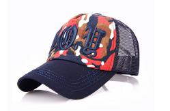 China Adjustable Black Mesh Baseball Caps 3D Embroidery 6 Panel 100% Cotton Mesh Net supplier