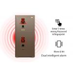 Fingerprint Lock Commercial Safe Box 3D Stereo Soft-Roll Leather Adjustable Shelves