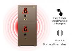 China Fingerprint Lock Commercial Safe Box 3D Stereo Soft-Roll Leather Adjustable Shelves supplier