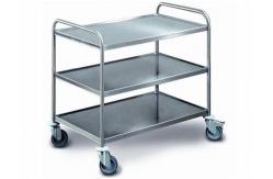 China 3 Layers Cleanroom Eletronic Wire ESD Shelf Trolley Stainless Steel supplier