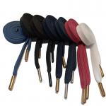 Custom 100% Polyester 1cm Flat Hoodie String With Aglet Metal Tips for sale