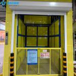 Perforated Metal Protective Net And Counterweight And Rolling Door 5 m Warehouse Cargo Elevator Steel Indoor Hydraulic Lifts Loading Heavy Freight for sale