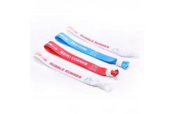 China Woven Fabric Cloth Wristbands Adjustable Disposable OEM Accepted One Side Or Double Side Printed Ideal For Event Promotion supplier