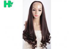 China Graceful Smooth No Smell Loose Wave Long Synthetic Wigs , Synthetic Lace Wigs supplier