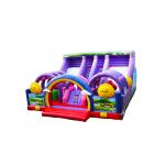 Customize Large Two Lane Slides Purple Inflatable Bouncer Slide for sale