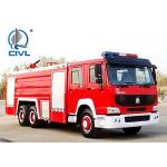 SINOTRUK HOWO Fire Fighting Trucks , water tower fire truck 6x4 375hp Engine for sale