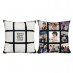 Custom Throw Pillow Cases Personalized Logo Square Linen Sublimation Pillow Cover With Photo Text Image Name for sale