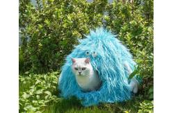 China Cat Fluffy Bed With Removable Washable Cushioned Pillow supplier