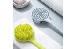 China Odorless Soft Long Handle Silicone Shower Brush supplier