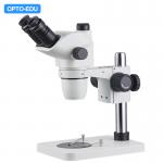 Pole Stand Stereo Zoom Microscopes Trinocular Magnification 6.7x - 45x for sale