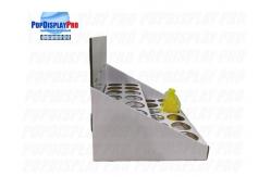 China Cardboard Retail Shipper Display 1 Tier With Round Hole Divider supplier