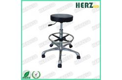 China Swivel High ESD PU Leather Antsiatic Round Stool With Footrest supplier