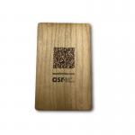 Custom Logo Wooden NFC Card With QR Code For Business Membership for sale