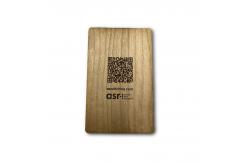 China Custom Logo Wooden NFC Card With QR Code For Business Membership supplier
