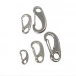 Polishing Steel Snap Hook Carabiner Egg Shaped Spring Hook 304 Stainless Steel for sale