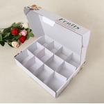 Biodegradable 3x4 Separate Tray White Corrugated Box For Fruit Packaging for sale