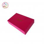 Luxury Rosy Jewelry Paper Gift Box / Unique Jewelry Gift Boxes With Silk for sale