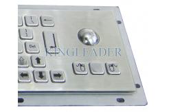 China Rugged Waterproof Industrial Computer Keyboard In Metal With Integrated Trackball supplier