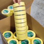 Masking Tape Yellow Single Sided Masking Tape Special For High-Temperature Car Paint , Decoration for sale