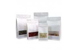 China Zipper Top Matt Laminated Package Paper Bag Kraft Paper Zip Lock Bag supplier