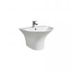 High Quality Ceramic Basin Sanitary Ware Sink Half Pedestal Wall Hung Wash Basin