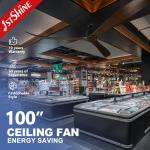 Meeting Room 100 Inches Ceiling Fan with Remote Control 35W Power and Wooden Blades for sale