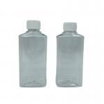 Refillable Square PET Pump Bottle Mouthwash 250ml Clear With White Cap for sale