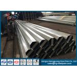 Overlap  connection Conical galvanized Steel Poles H15m 2mm - 6mm for sale