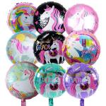Female Male Rainbow Unicorn Foil Balloon Helium 18 Inch Stuffing Balloons for sale