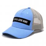 2 Eyelets Cotton/Polyester/Custom Fabric Trucker Cap With 3D Embroidery Logo for sale