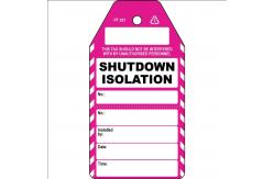 China Isolation Tag PVC Waterproof Durable Lockout Tag supplier