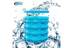 China Collapsible Silicone Ice Mold Ice Cube Maker Ice Bucket Eco Friendly supplier