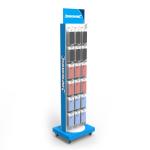 Customized Spinning Pegboard Display Rack Phone Case Display Rack With Wheels for sale